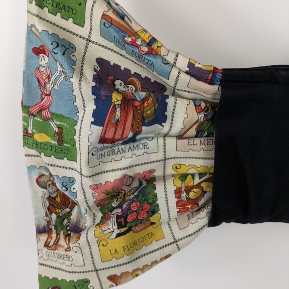 Day of Dead Bow Clutch Handmade Dia de los Muertes Purse Calacas Postage Stamp - Picture 4 of 12